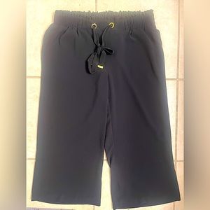 Michael Kors black drawstring capri pants
